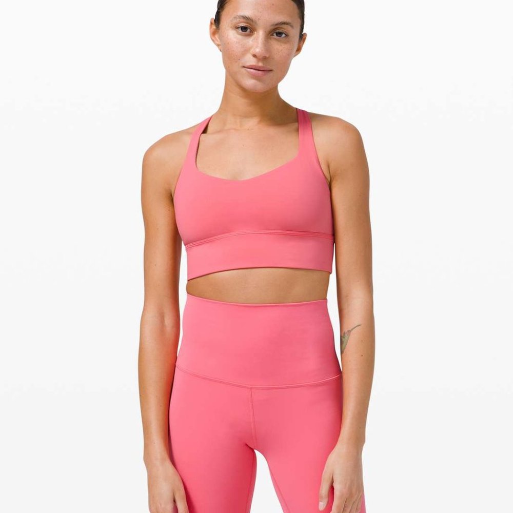 Lululemon Free to Be Bra Wild Long Line *Light Support, A/B Cup Guava Pink 4